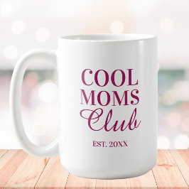 Personlig Cool Mom Club-citat Mors Dag Kaffemugg