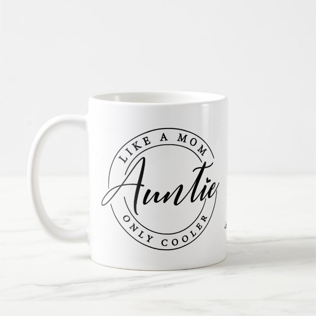 Personlig Coola Auntie Kaffemugg (Vänster)