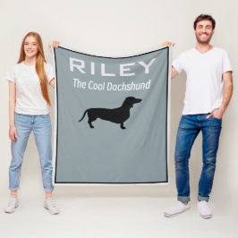PERSONLIG Coola Dachshund Doxie Wiener Hund Fleecefilt