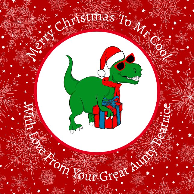 Personlig Coola Jul Dinosaur Presentpapper (Skapare uppladdad)