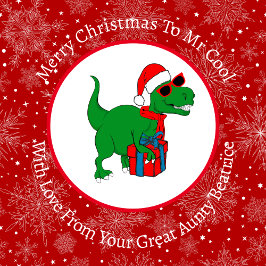 Personlig Coola Jul Dinosaur Presentpapper