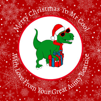 Personlig Coola Jul Dinosaur Presentpapper