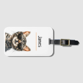 Personlig coola-katt bagagebricka