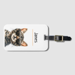 Personlig coola-katt bagagebricka