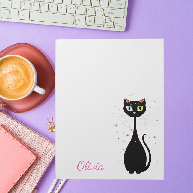 Personlig Coola Kattunge Modern minimalist Anteckningsblock (Skapare uppladdad)