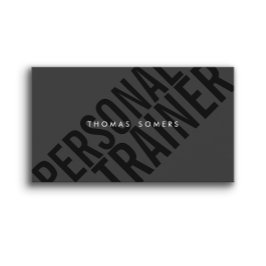 Personlig coola med fet BLack-typografi Visitkort