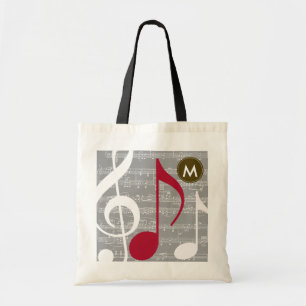 Personlig coola musik noter tygkasse