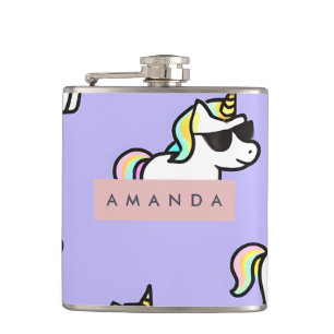 Personlig Coola Rainbow Unicorn Mönster Fickplunta