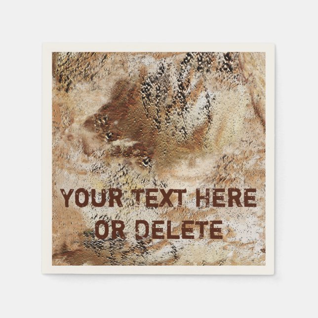 Personlig Coola Rustic Papper Napkins Pappersservett (Framsidan)