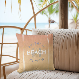 Personlig Coordinates Beach Kudde