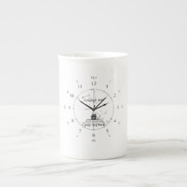 Personlig Coordinates Home Print | Anpassningsbar  Benporslin Mugg