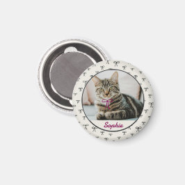 Personlig Coquette-båge Husdjur Foto Magnet