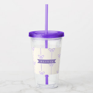 Personlig Coquette-båge Namn Tjejig Estetik Take Away Mugg