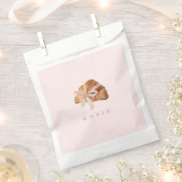 Personlig Coquette Croissant Rosa Ribbon