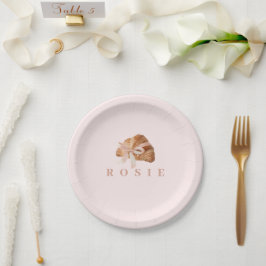 Personlig Coquette Croissant Rosa Ribbon