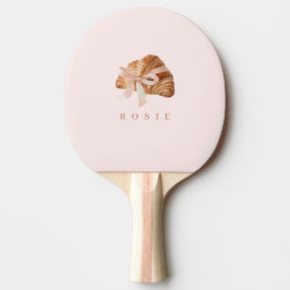 Personlig Coquette Croissant Rosa Ribbon Pingisracket