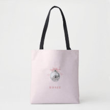 Personlig Coquette Disco Boll Rosa Ribbon