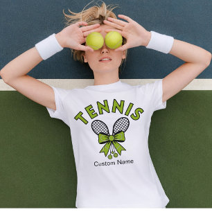 Personlig Coquette Flickor Tennis med Bågracket T Shirt