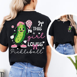 Personlig Coquette Pickleball Tjej Söt Pickle T Shirt