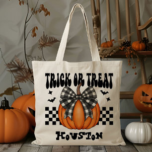 Personlig Coquette Pumpkin Bus eller godis Candy Tygkasse