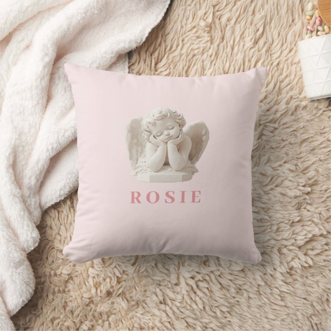 Personlig Coquette Sleeping Angel Sculpture Kudde (Filt)