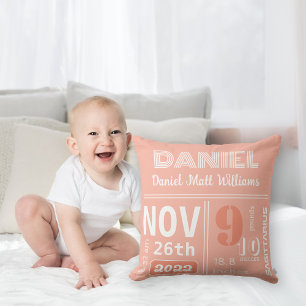 Personlig Coral Orange Birement Notice Kudde