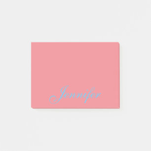 Personlig Coral Post it Sticky Notes Post-it Block