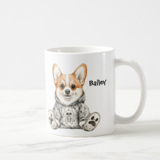 Personlig Corgi Hund i Kostym Halloween Kaffemugg