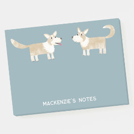 Personlig Corgi Hund Post-it Block