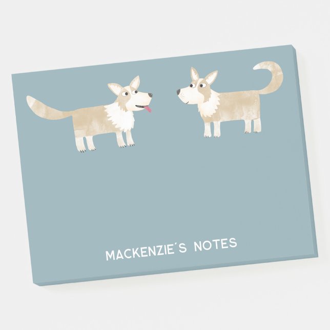 Personlig Corgi Hund Post-it Block (Skapare uppladdad)