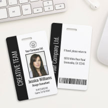 Personlig Corporate Employee ID Badge Black