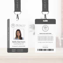 Personlig Corporate Modern Employee ID-streckkod