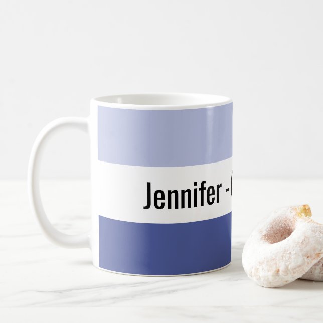 Personlig Corrie Addict Two Tone Blue Kaffemugg (Med munk)