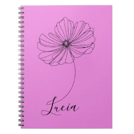 Personlig Cosmos Birth Flower Gift Anteckningsbok