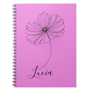 Personlig Cosmos Birth Flower Gift Anteckningsbok
