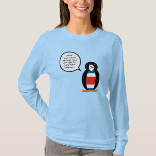 Personlig Costa Flagga Vilda Pingvin Present T Shirt