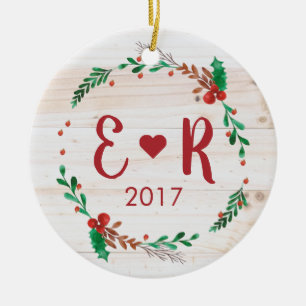 Personlig Couples Initialer Ornament