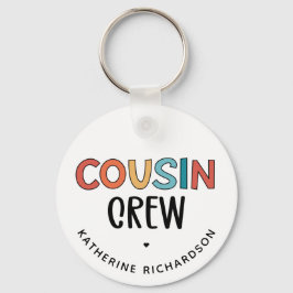 Personlig Cousin Crew Matching Cousins Gift Nyckelring