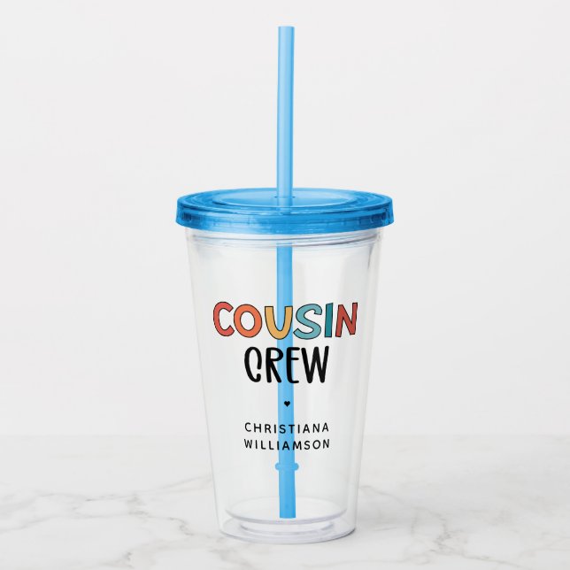 Personlig Cousin Crew Matching Cousins Gift Take Away Mugg (Framsida)
