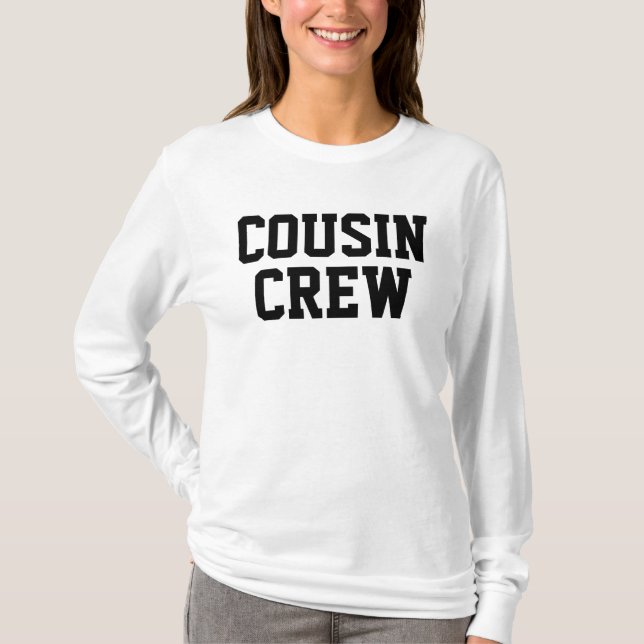 Personlig Cousin Crew Matching Family T Shirt (Framsida)