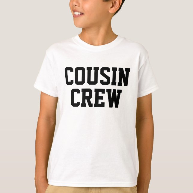 Personlig Cousin Crew Matching Family T Shirt (Framsida)