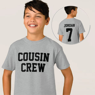 Personlig Cousin Crew Sporty Stil T Shirt