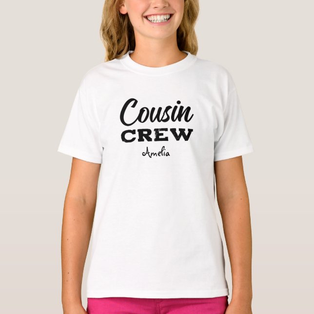 Personlig Cousin Crew T-Shirt (Framsida)