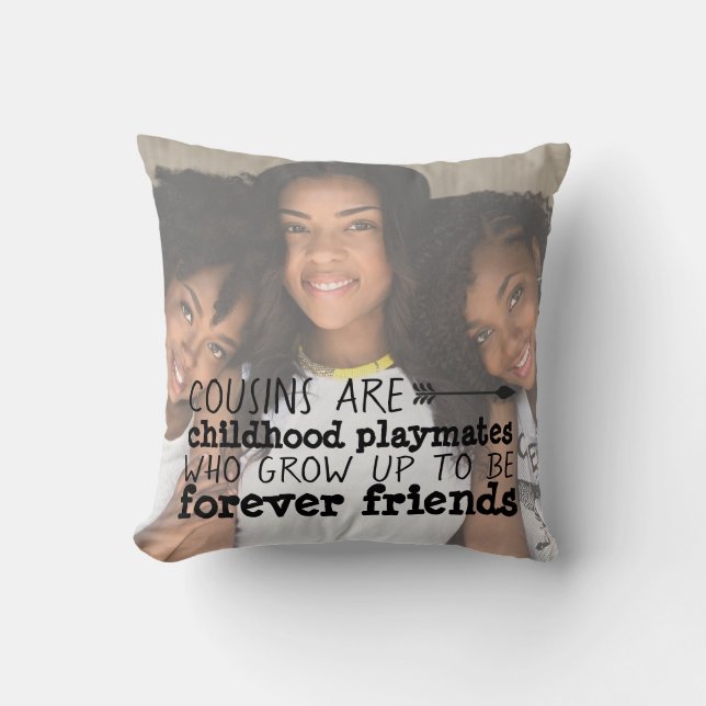 Personlig Cousin Photo Pillow Kudde (Framsida)