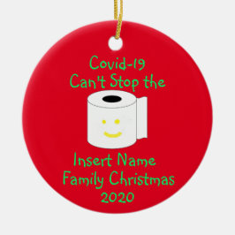 Personlig Covid-19 Det går inte att stoppa julen Julgransprydnad Keramik