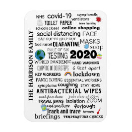 Personlig Covid-19 World Pandemic Commemorative Magnet