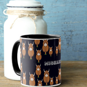 Personlig Cow med horn Mugg