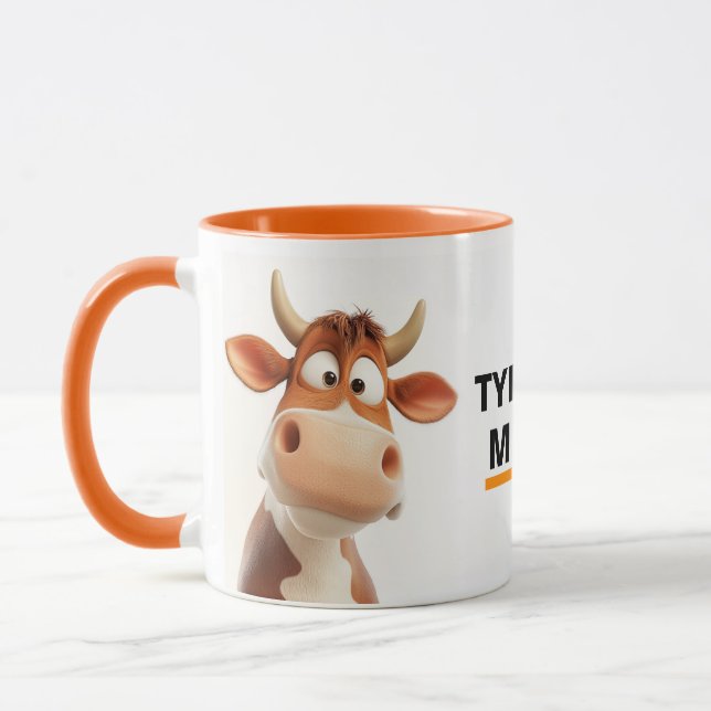 Personlig Cow med Namn Mugg (Vänster)