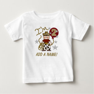 Personlig Cowboy 2:a födelsedagen T-shirt