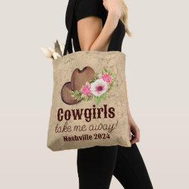 Personlig Cowgirl möhippa Rosa Blommig Tygkasse